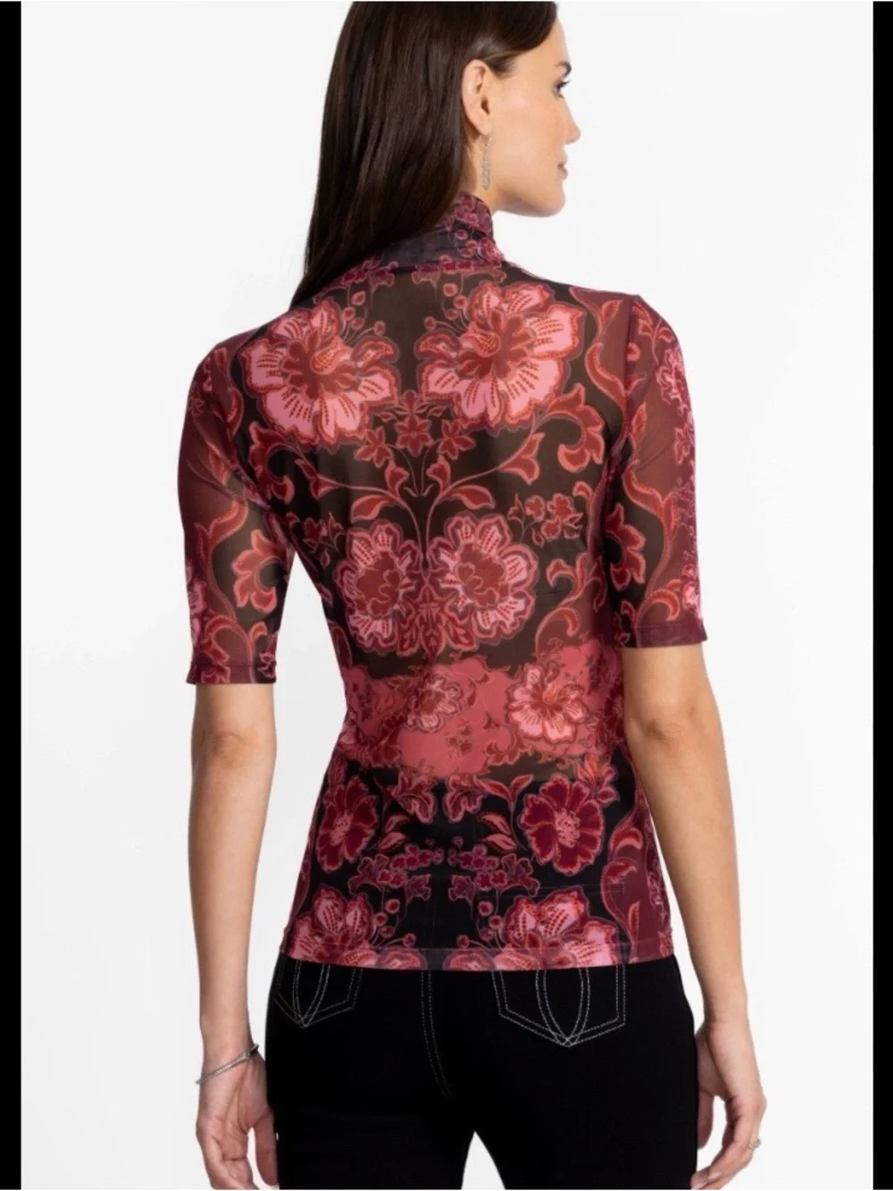 NWT JOHNNY WAS MESH ELBOW SLEEVE MOCK NECK reg $138 size XXL - Picture 5 of 10